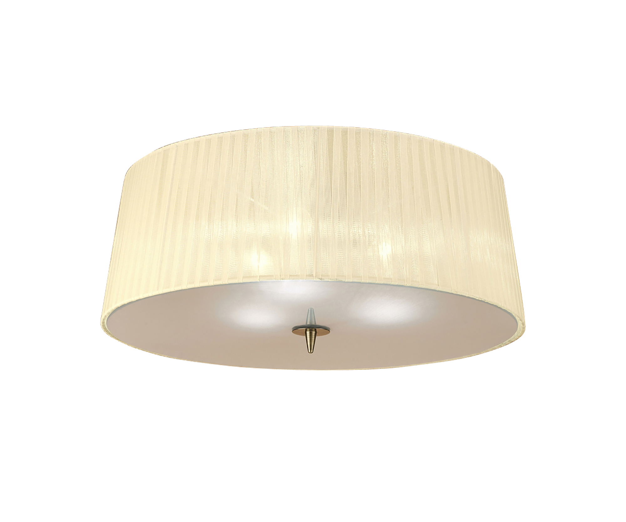 Loewe Antique Brass-Cream Ceiling Lights Mantra Flush Fittings